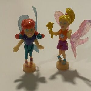 2001 Vintage Polly Pocket Dolls Fairy Flying School - Fairy Lea and